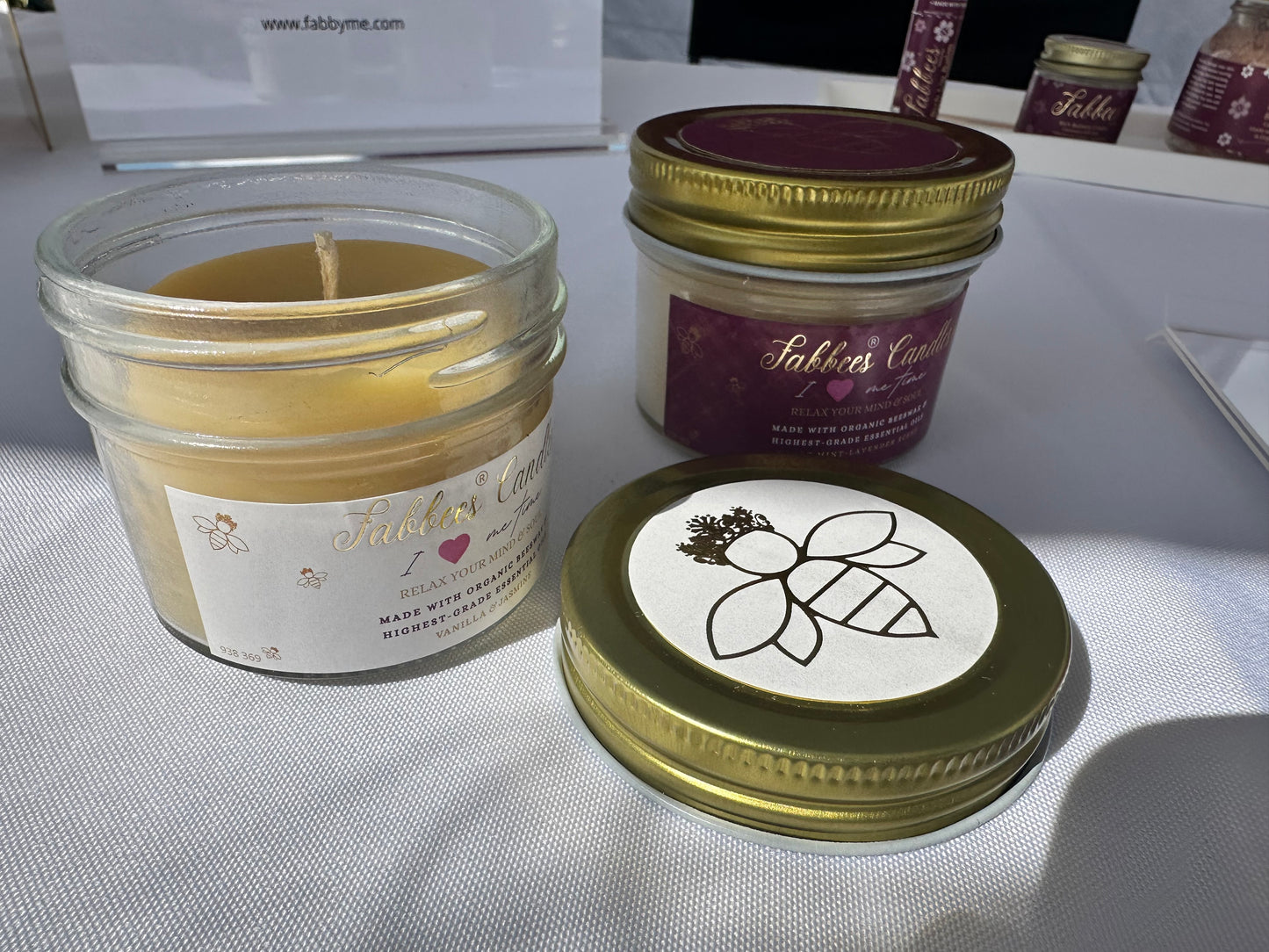 Organic- Aromatherapy Beeswax Candle (Vanilla-Jasmine) scent