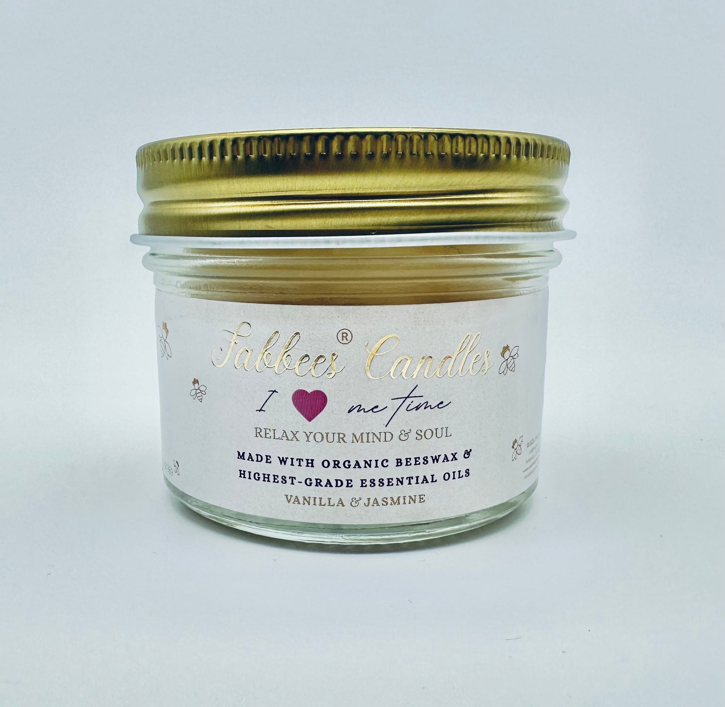 Organic- Aromatherapy Beeswax Candle (Vanilla-Jasmine) scent