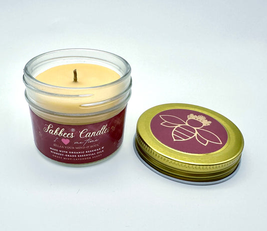 Organic- Aromatherapy Beeswax Candles (Vanilla-Lavender) scent